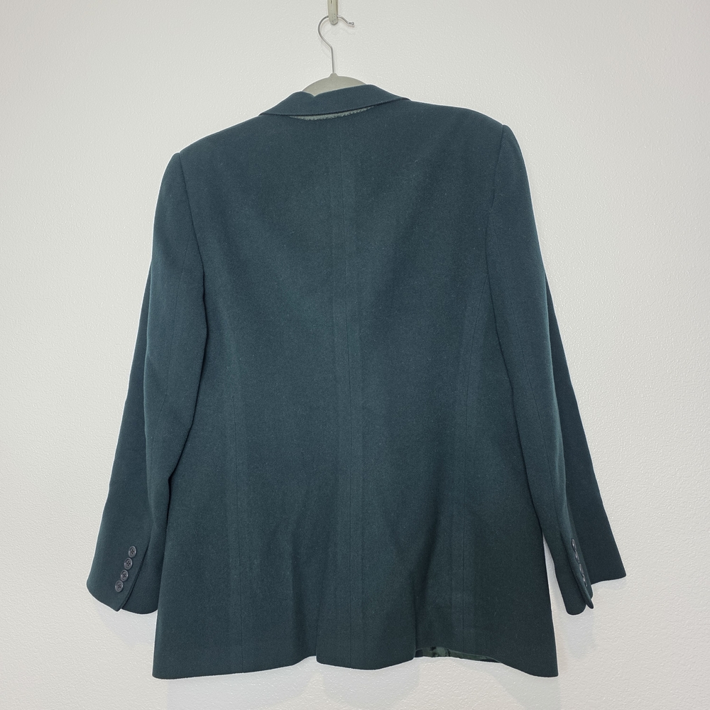 Vintage Ralph Lauren Purple Label Wool Cashmere Blazer Jacket In Green - Picture 7 of 9